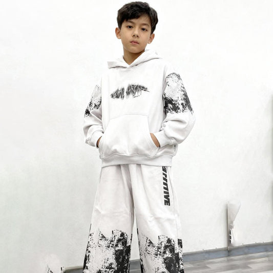 Alpine Impact Graphic Hoodie Set (Off white with prints)