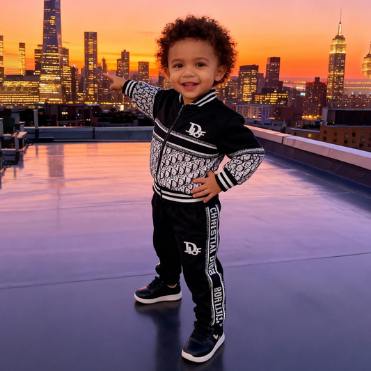 Unisex Printed Winter Jacket & Joggers Set