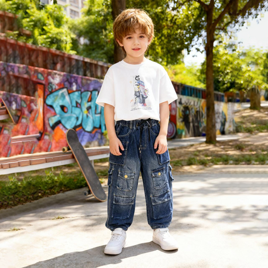 Young Trendsetters Cargo Denim (Blue alm)