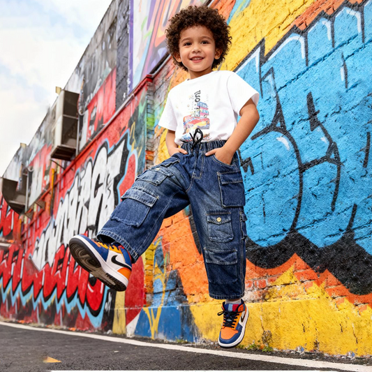 Young Trendsetters Cargo Denim (Blue alm)