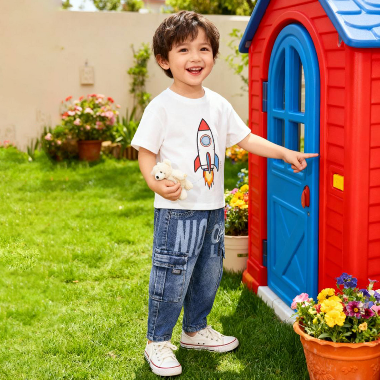 Kids Urban Cargo Denim Pants NIO (blue)