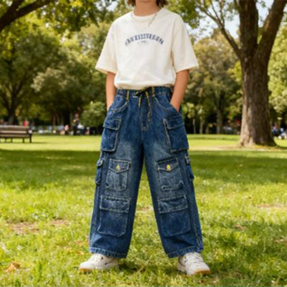 Young Trendsetters Cargo Denim (Blue alm)