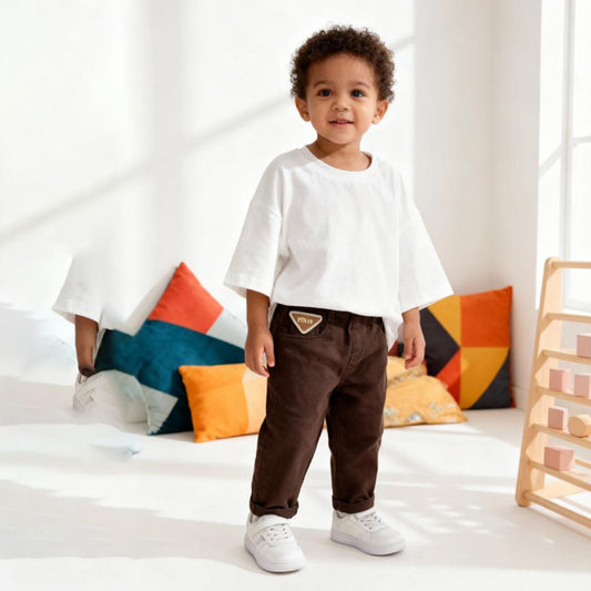 Classic Brown Kids Jeans