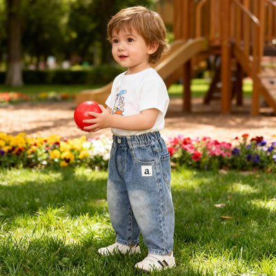 CozyCloud Kids Soft Denim Jeans (a.) blue