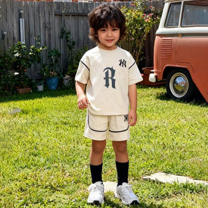 Cream League Varsity Shorts Co-ord Set (Cream)