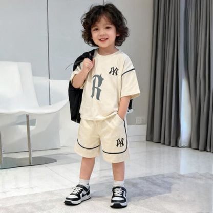 Cream League Varsity Shorts Co-ord Set (Cream)