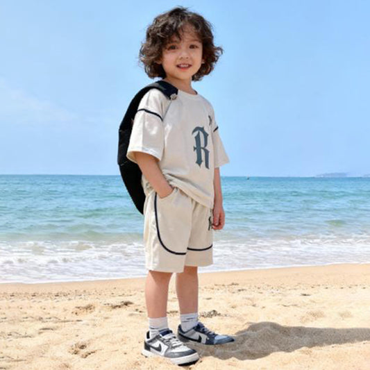 Cream League Varsity Shorts Co-ord Set (Cream)