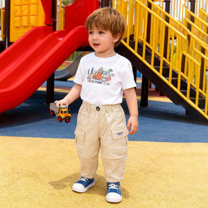 Desert Explorer Kids Cargo Jeans (Beige)