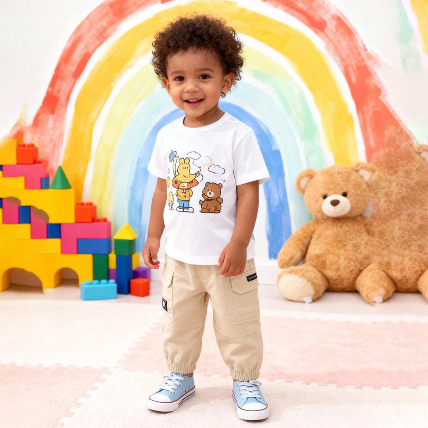 Desert Explorer Kids Cargo Jeans (Beige)