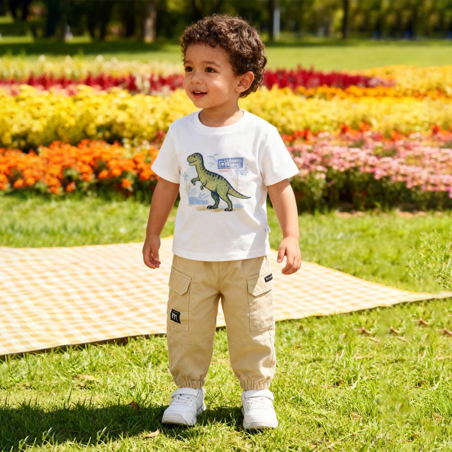 Desert Explorer Kids Cargo Jeans (Beige)