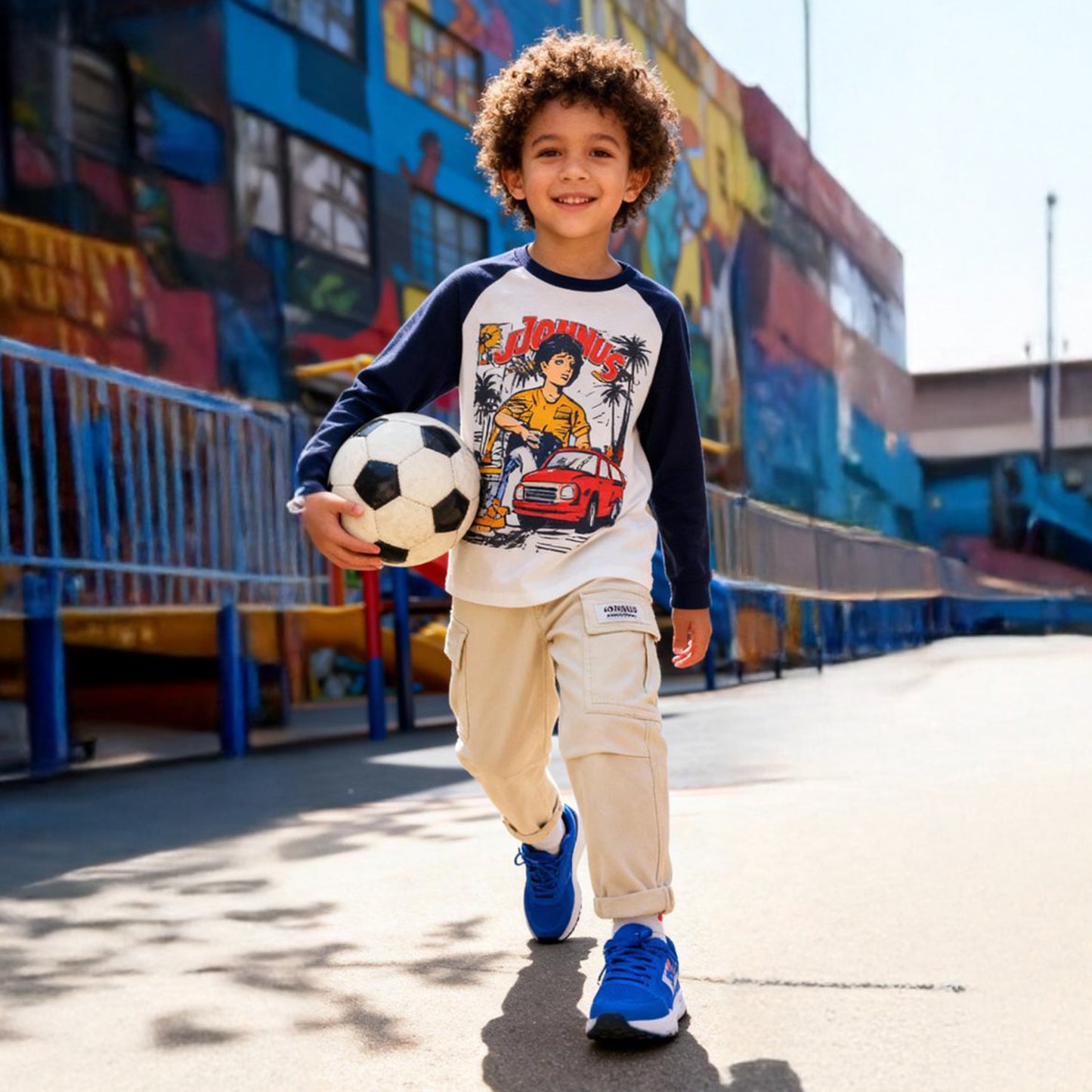 Desert Explorer Kids Cargo Jeans (Beige)