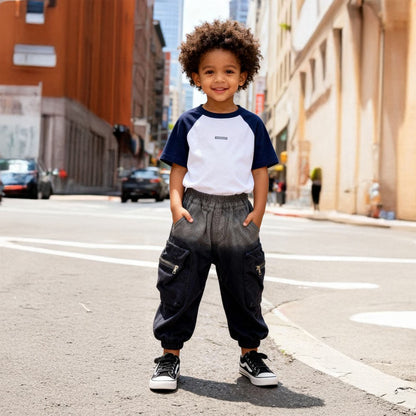 Shadow Fade Balloon Jeans (Black & Gray)