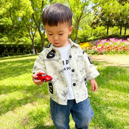 Goodtime Cream Pop Co‑ord 3 piece set (Cream Shirt with Jeans)