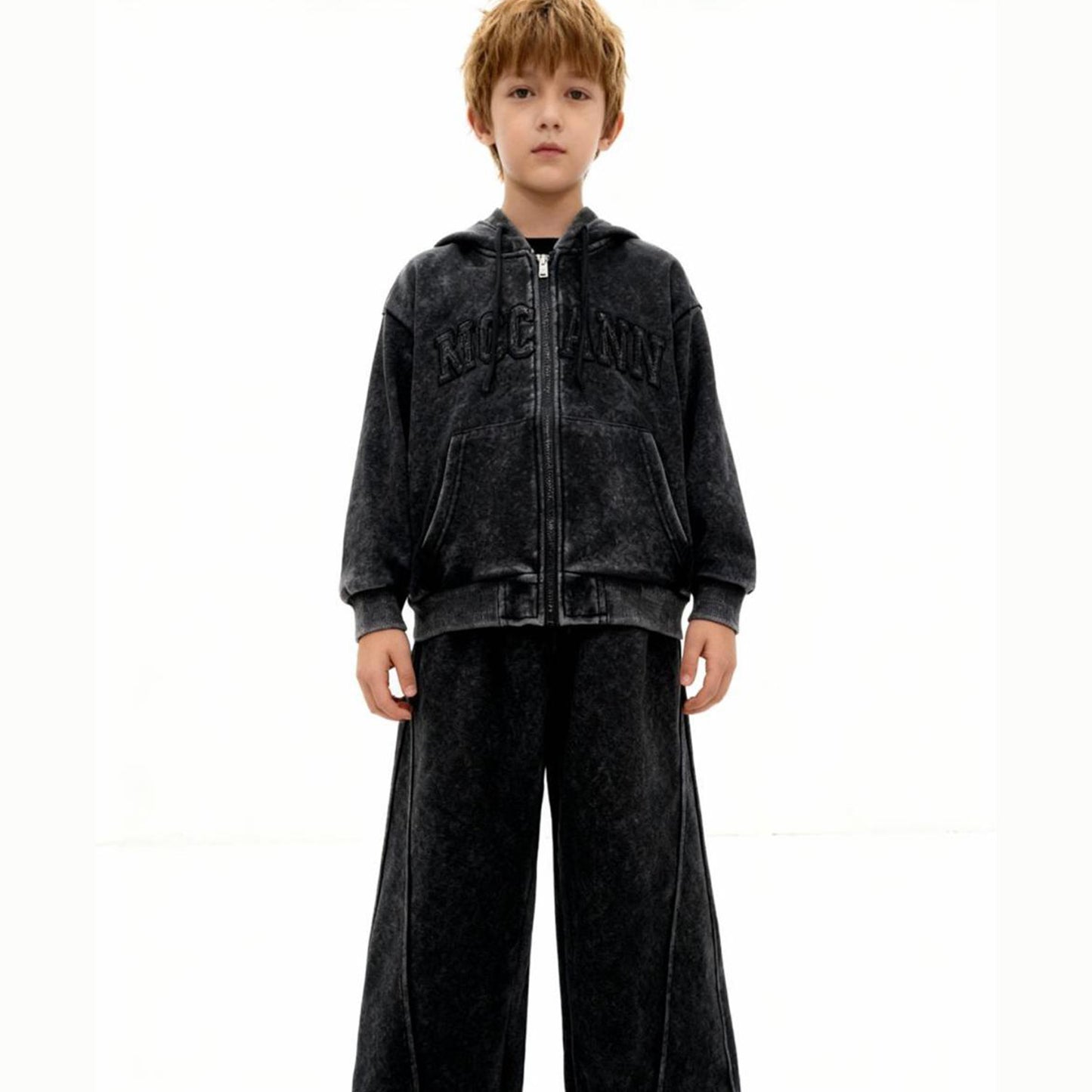 Graphite Lounge Set (Black hoodie set with zipper)