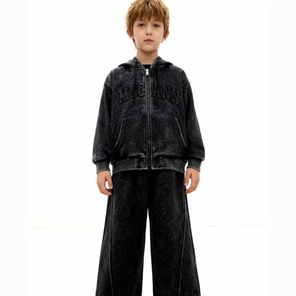 Graphite Lounge Set (Black hoodie set with zipper)