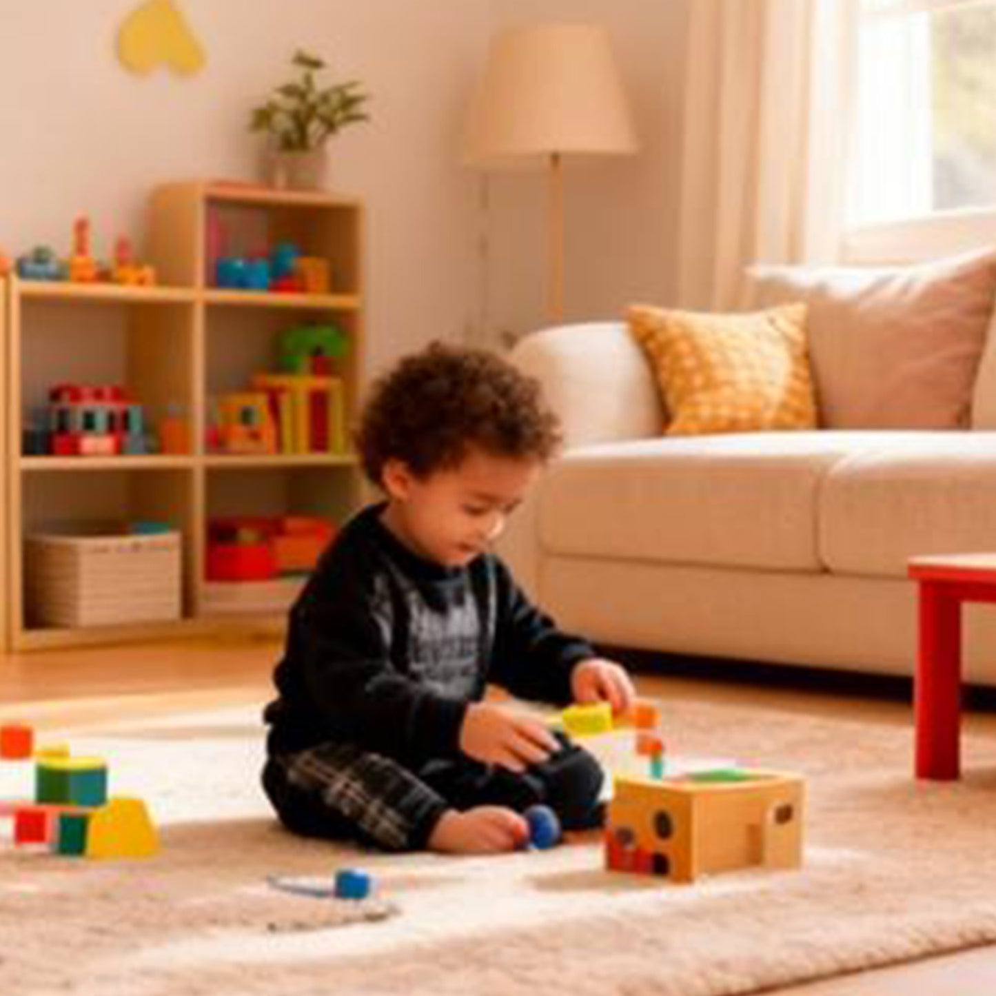 Heart Fleece Co-ord Set (Black & Gray)