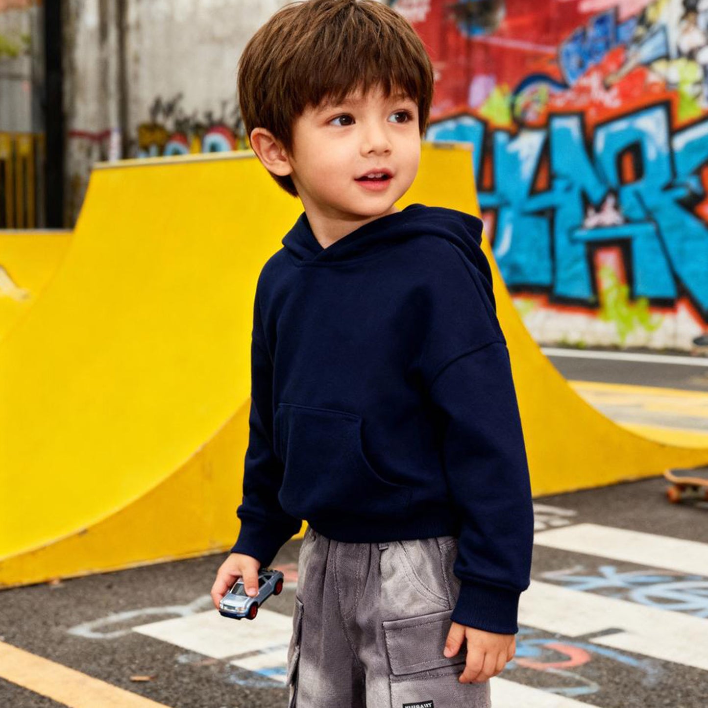 Joinus Butter Soft Distressed Cargo Jeans for Kids (Blue)