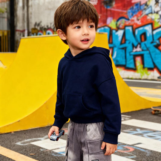 Joinus Butter Soft Distressed Cargo Jeans for Kids (Blue)