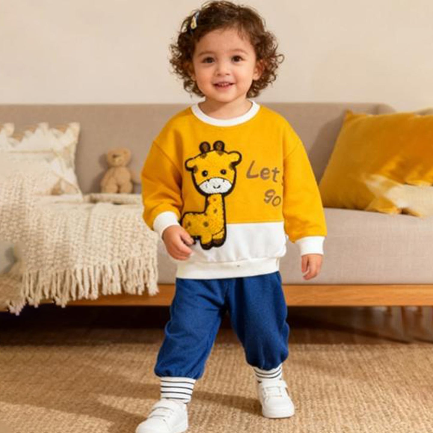 Let’s Go Snuggle Bear Co‑ord 2 piece set (Brown T with Jeans)