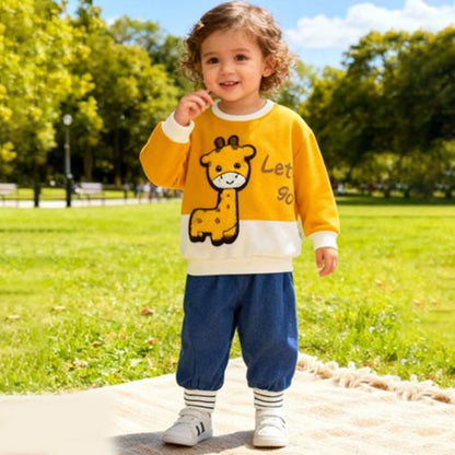 Let’s Go Snuggle Bear Co‑ord 2 piece set (Brown T with Jeans)