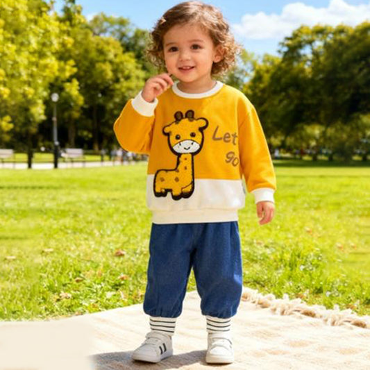 Let’s Go Snuggle Bear Co‑ord 2 piece set (Brown T with Jeans)