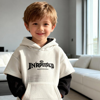 Monochrome Wave Premium Hoodie (Cream & Black)