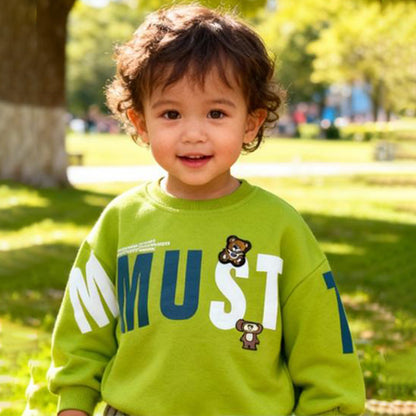 Must-Have Teddy Pop Co‑ord Set (Green TS with Gray jeans)