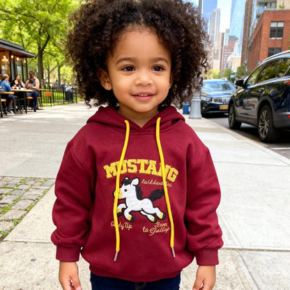 Mustang Pony Premium Hoodie (Red)