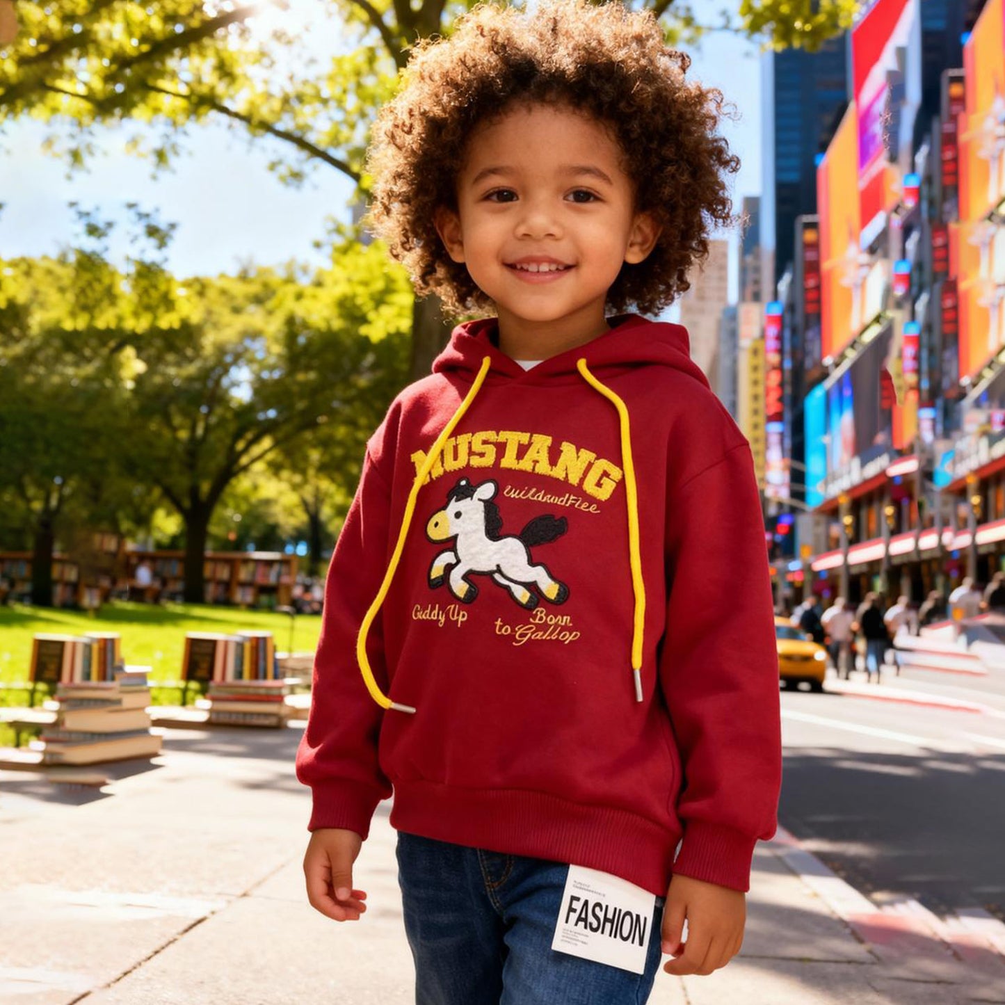 Mustang Pony Premium Hoodie (Red)