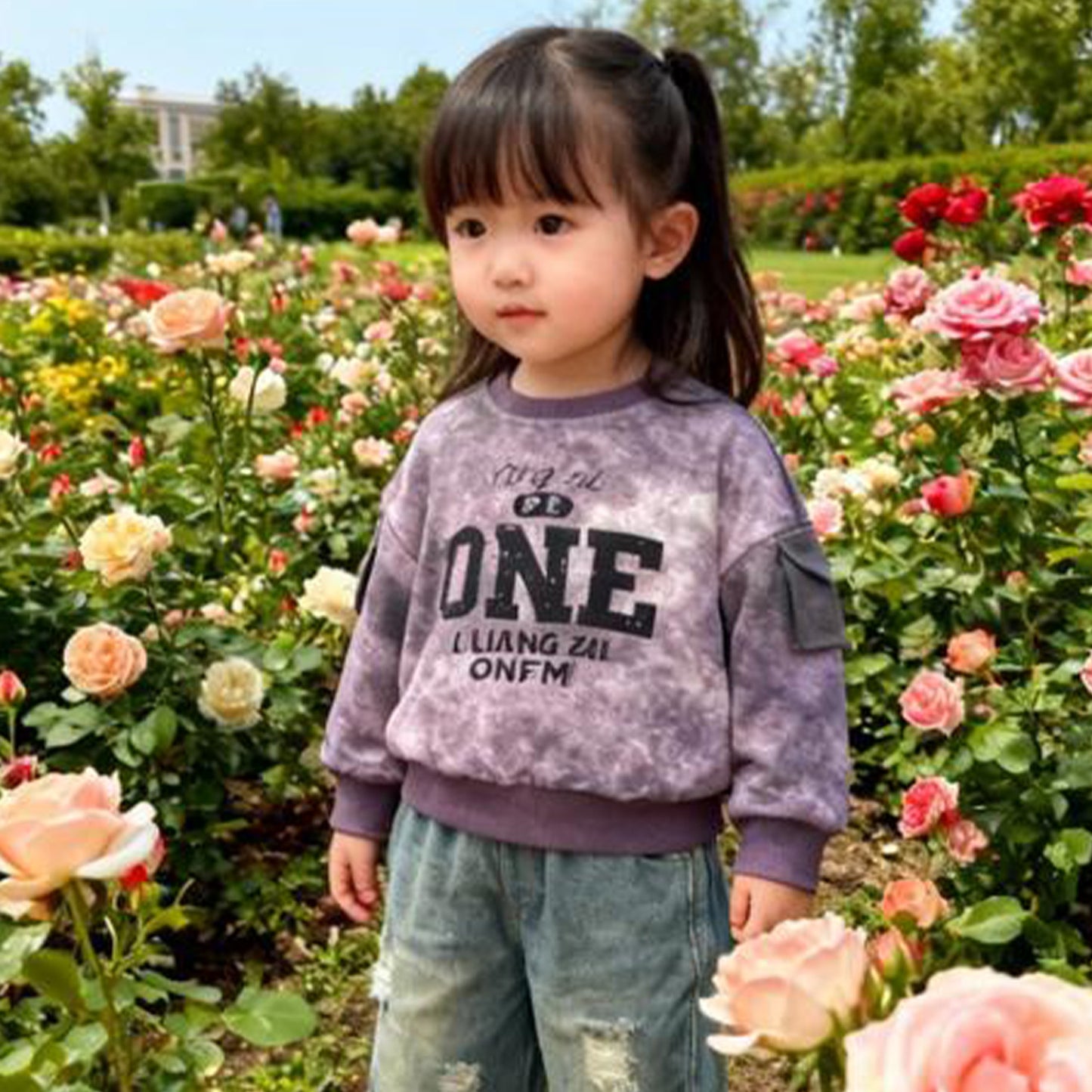 One Street Denim Co‑ord (Dark Purple with jeans)