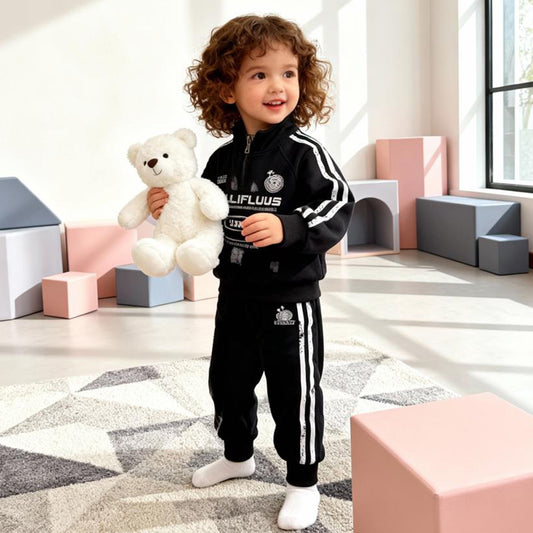 Racer Track Co‑ord Set (Black)