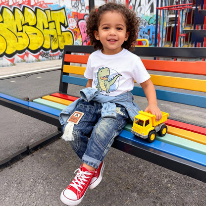 “Ripped Rebel Kids Denim” (Hard Blue)