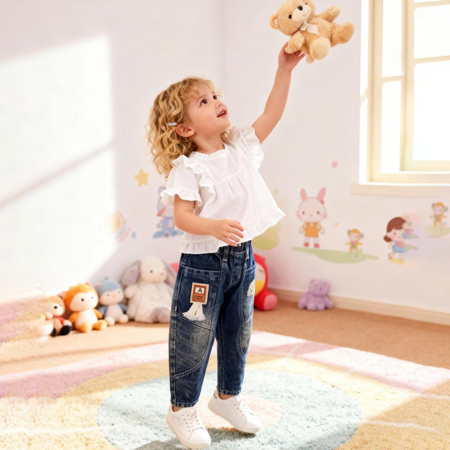 “Ripped Rebel Kids Denim” (Hard Blue)