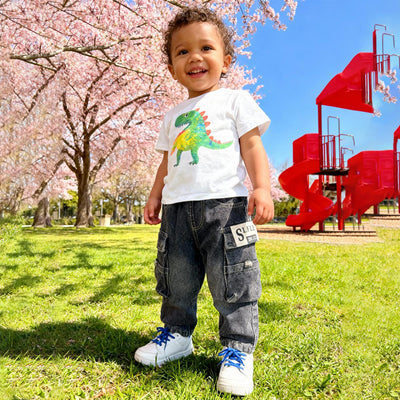 SLFLE ZHIL122 Patch Pocket Kids Jeans (Black)