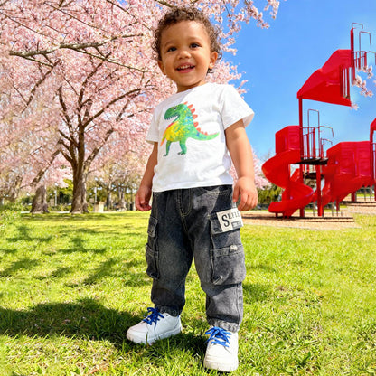 SLFLE ZHIL122 Patch Pocket Kids Jeans (Black)