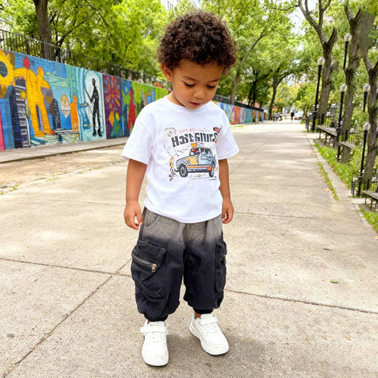 Shadow Fade Balloon Jeans (Black & Gray)