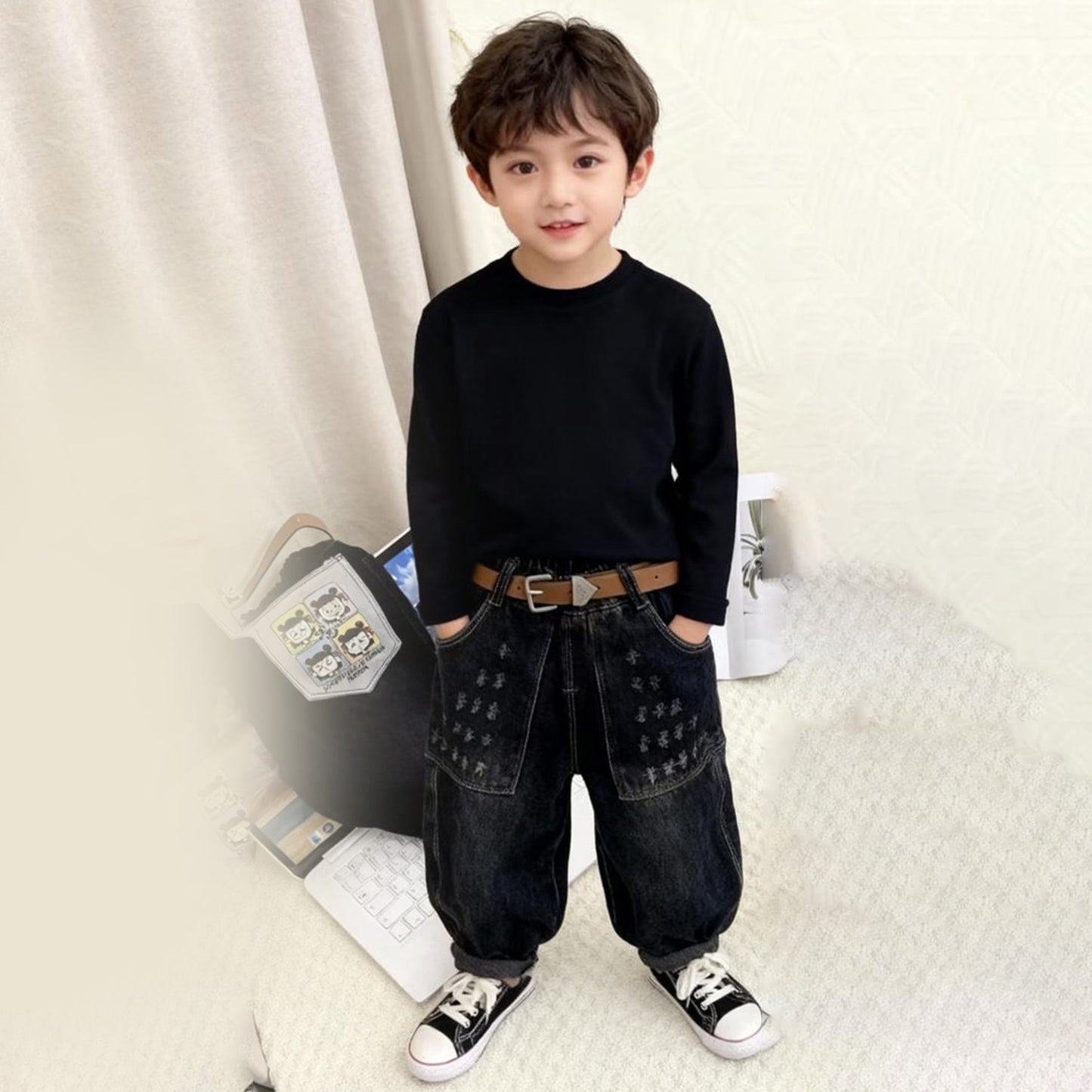 Shadow Street Relaxed Fit Denim (Black)