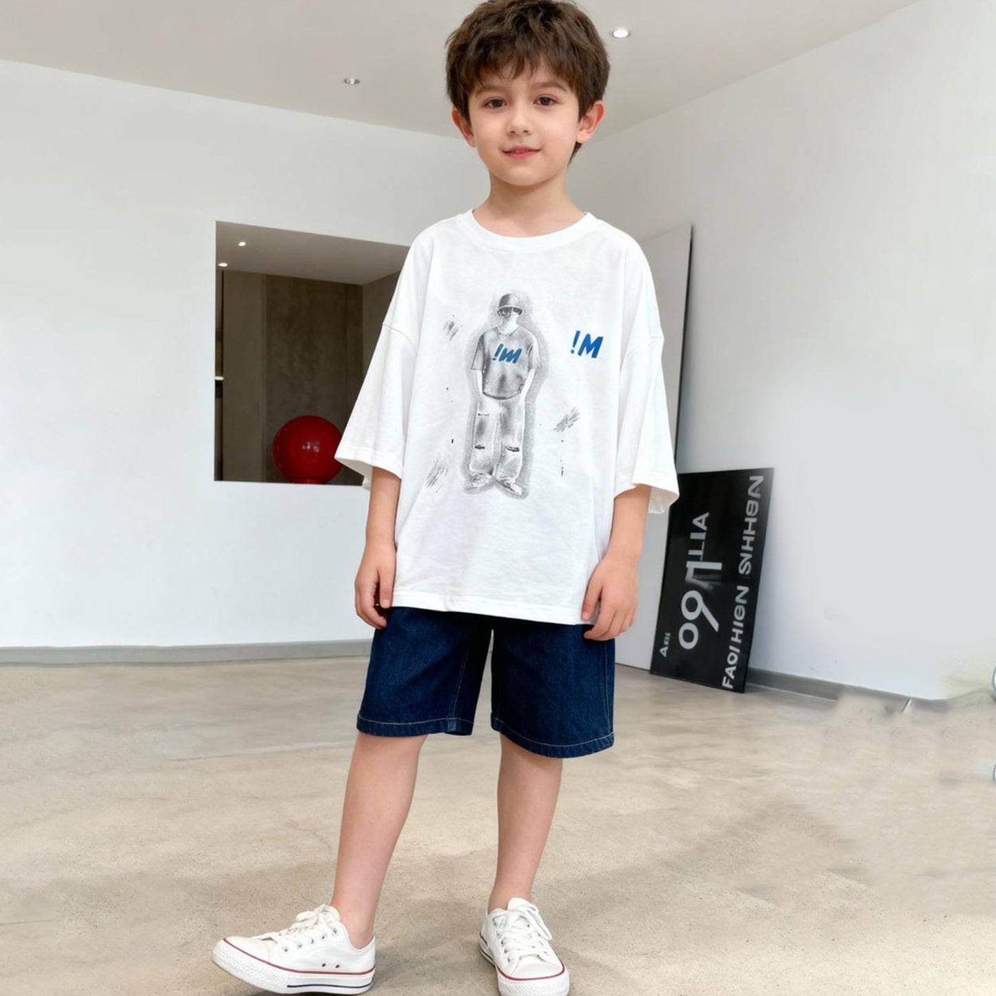 Sketch Hero Oversize Tee (Imagination- Off white)