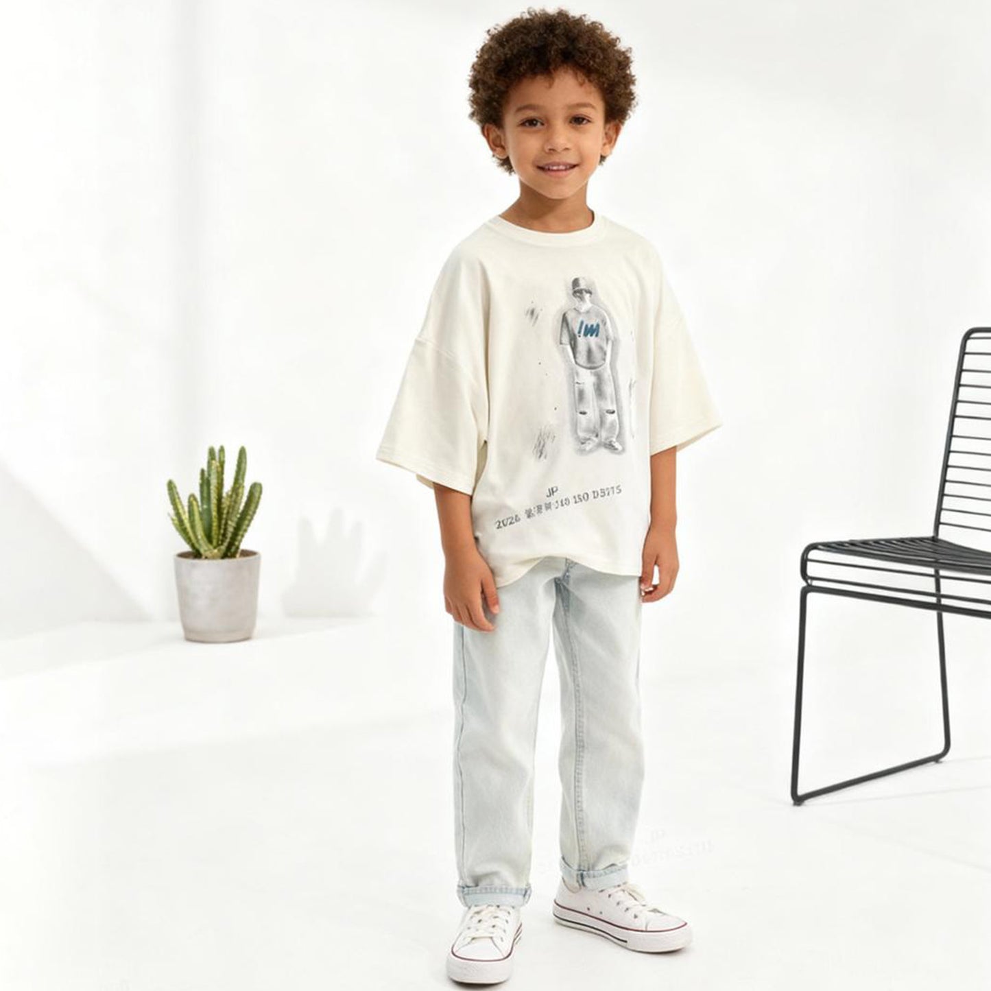 Sketch Hero Oversize Tee (Imagination- Off white)