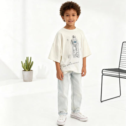 Sketch Hero Oversize Tee (Imagination- Off white)