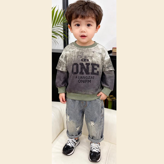 Urban One Kids Co‑ord 2 piece Set (Green T-shirt)