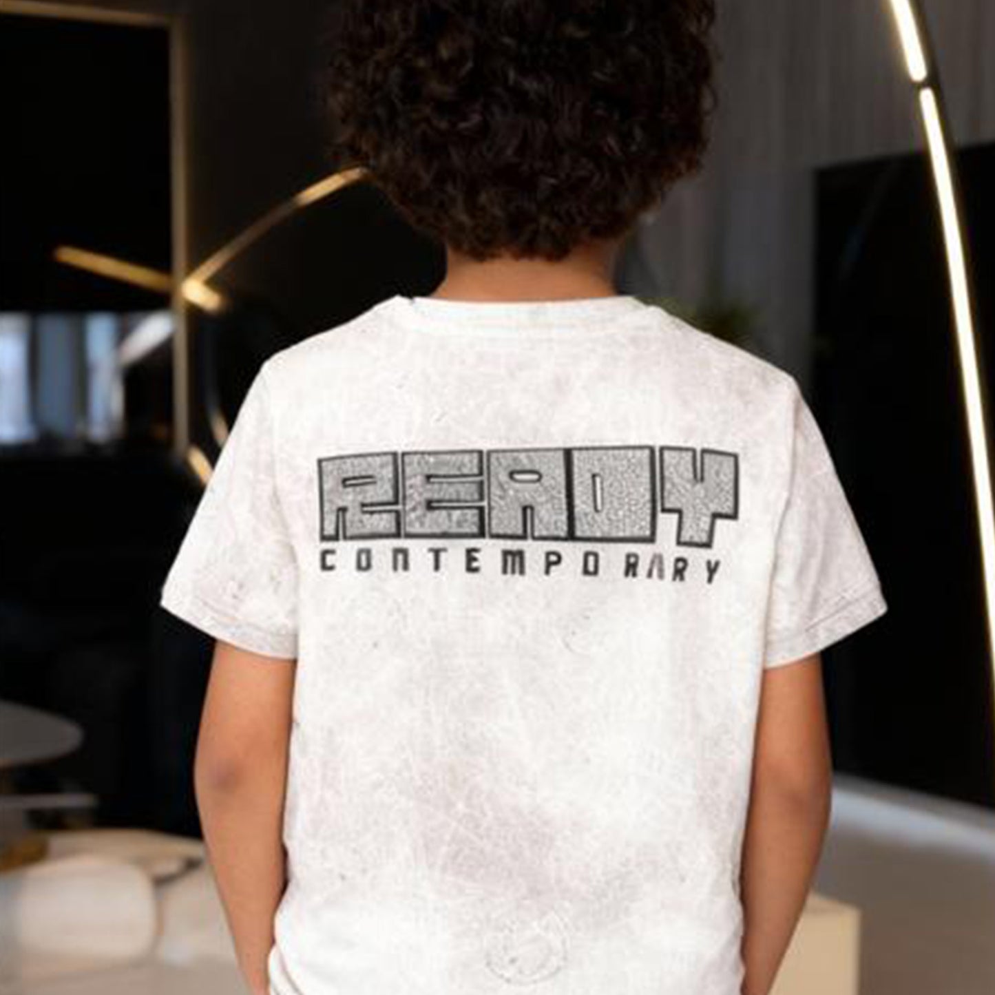 Urban Slate Scratch-Print Tee (Light Beige & Off white)