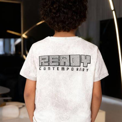 Urban Slate Scratch-Print Tee (Light Beige & Off white)