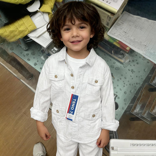 White Linen Co-ord set (White)